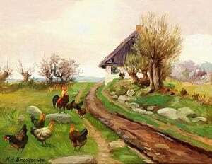 Farmhouse  With Chickens_OSG